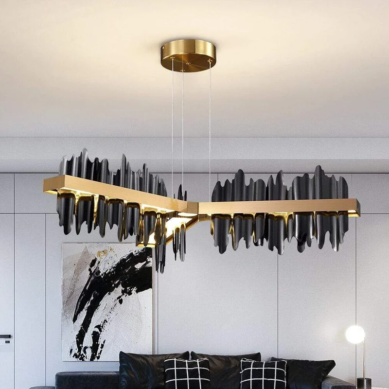 Lustre En Metal Noir