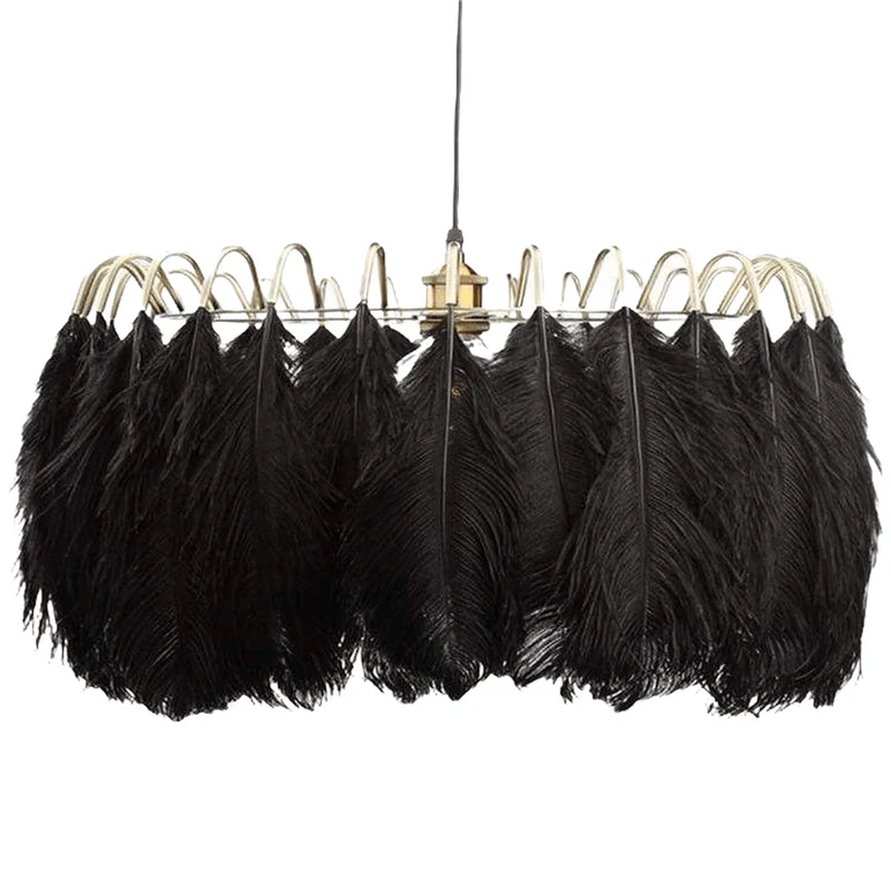 LUSTRE BOULE PLUME