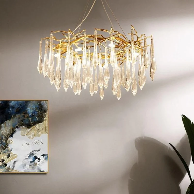 Lustre Grande Taille Design Verre
