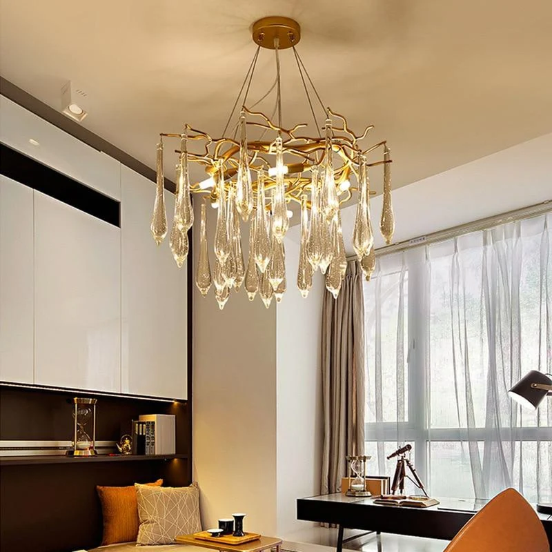 Lustre Grande Taille Design Verre