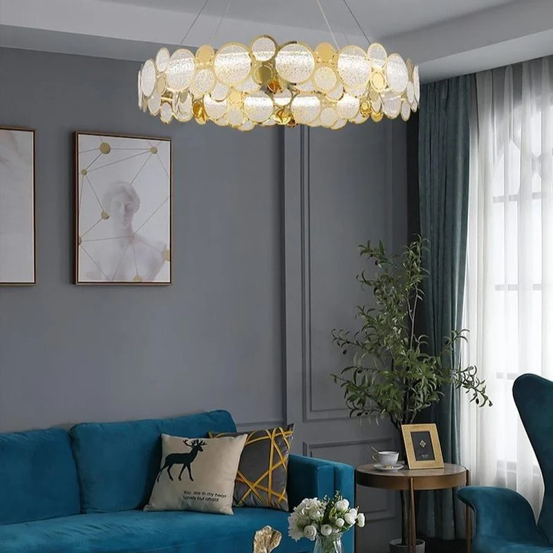 Lustre Luxe Cristal Et Led