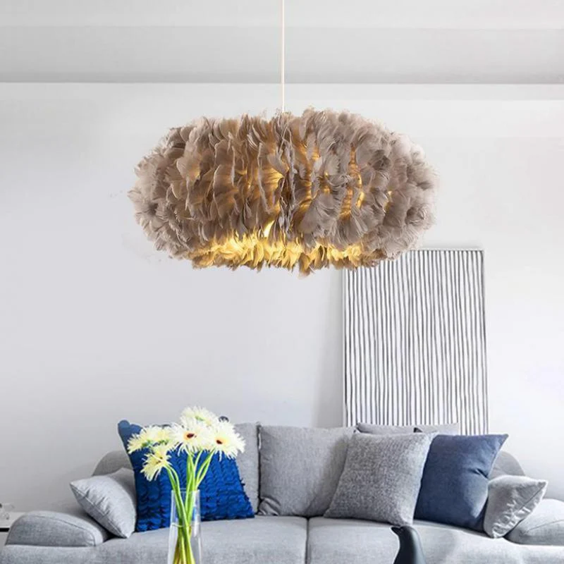 Suspension Boule Plume