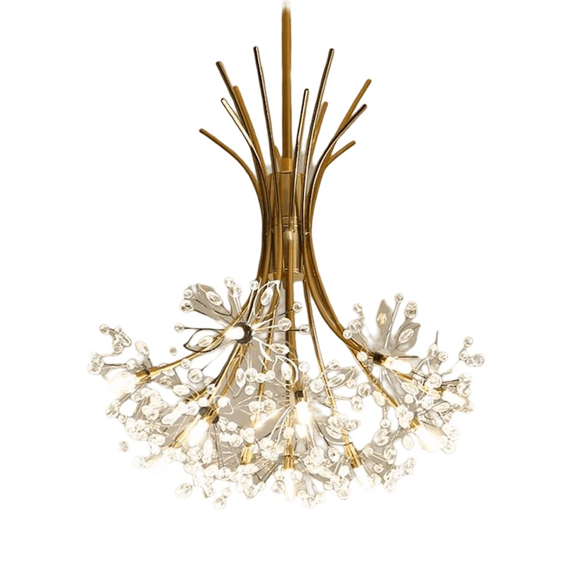 Lustre Métal Fleurs