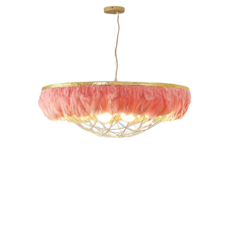 Lustre En Plume Rose