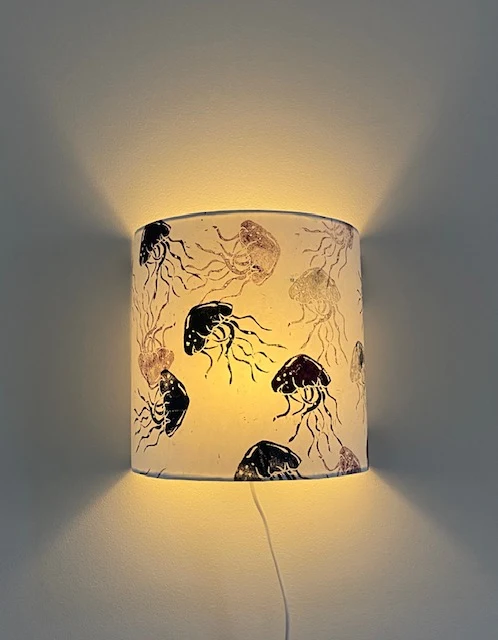 Applique papier japonais méduses