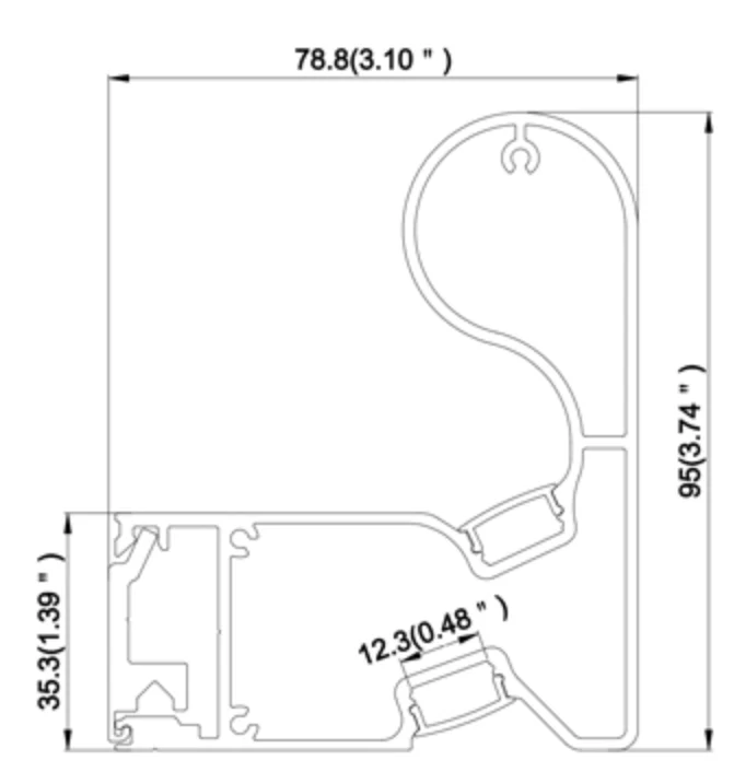 Profilé d'aluminium pour escalier NTALB-192. 2 mètres